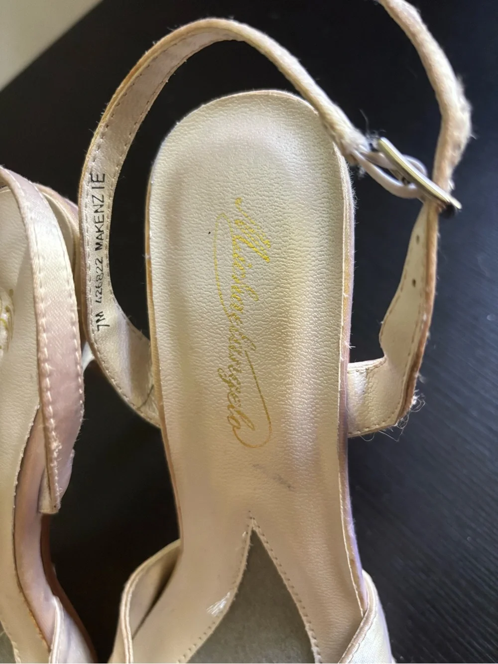 kenzie Rose Gold Satin Heeled Sandals with Crystal Buckles Bridesmaid Heels
